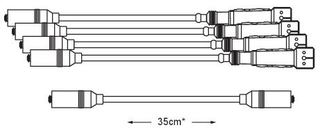 CABLE BUJIAS VW GOL GL MI (CAP CHAPA) MOT AUDI AB9 AÑO 90/95 03-1735