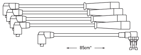 CABLE DE BUJIAS R-9 ENCENDIDO MARELLI MOT 1.6 (GE10055)