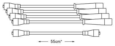 CABLE DE BUJIAS R-12 1981/ MOT-1400