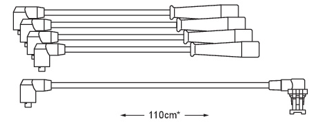 CABLE DE BUJIAS R-9/R-11/R-12 (BOBINA SECA 110 CM)