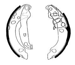 ZAPATAS DE FRENO FORD KA MED:180X30