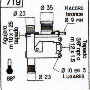 TERMOSTATO FORD FOCUS MOT ZETEC 1.8-2.0 98/ (719-88)