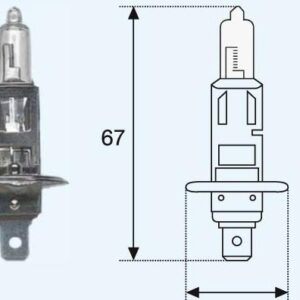LAMPARA HALOGENA H1 12V 55W  COD MARELLI:257110