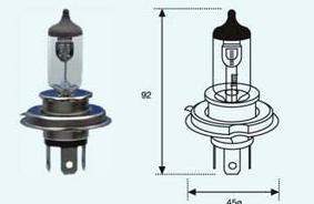 LAMPARA HALOGENA PT43 12V 60/55W COD MARELLI:25551