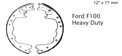 ZAPATAS FRENO FORD F-100 DUTI MED:304.78X76.2 0825/1